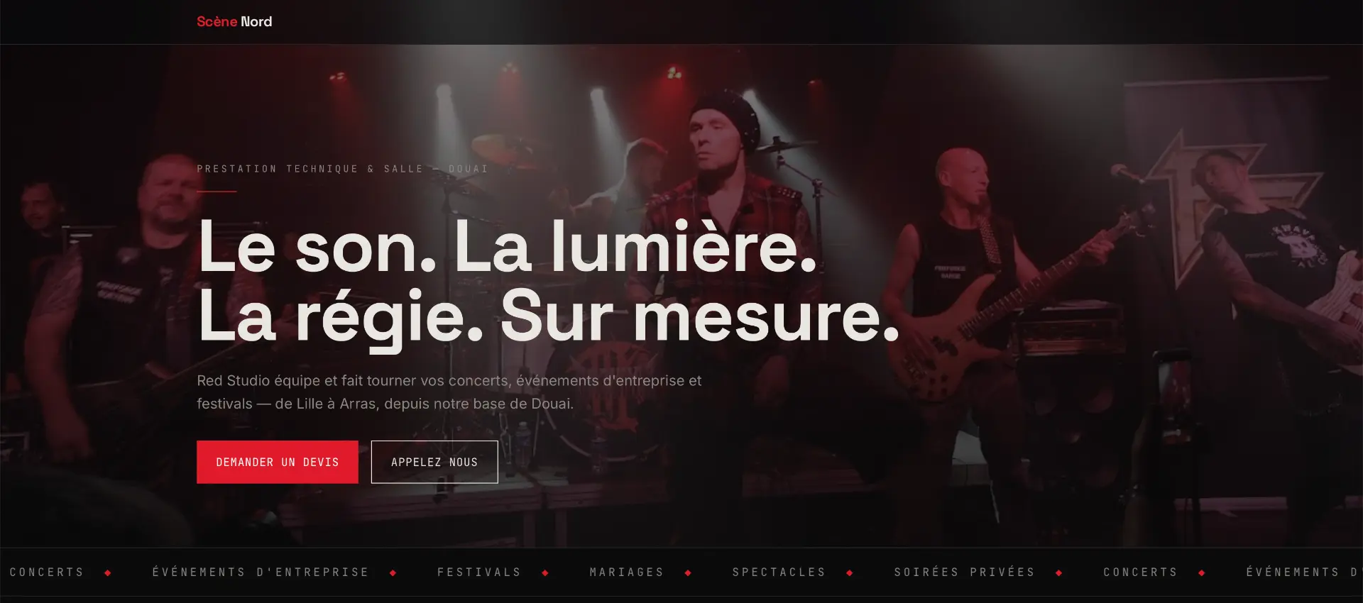 Aperçu du site démo prestation événementielle réalisé par Le Pavé Digital